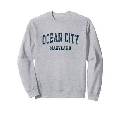 Ocean City Maryland Md Varsity Sweatshirt - Unique Graphic Men Women - T-Shirt, Sweatshirt, Hoodie
