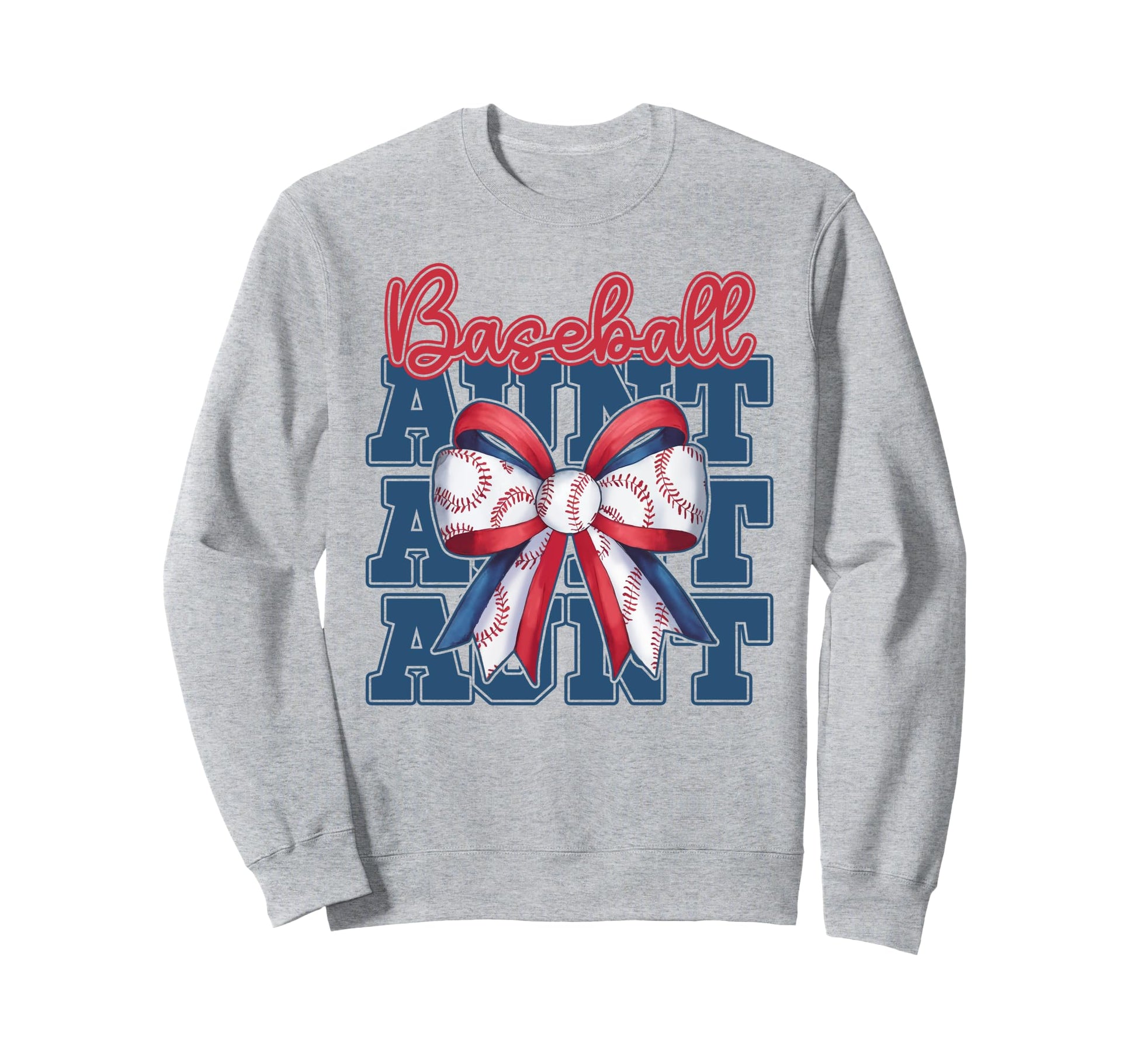 Baseball Aunt Coquette Bow Sport Sweatshirt - Fun Novelty Design Men Women - T-Shirt, Sweatshirt, Hoodie