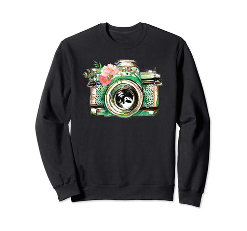Photographers Camera Flowers Sweatshirt - Casual Everyday Wear Unisex - T-Shirt, Sweatshirt, Hoodie
