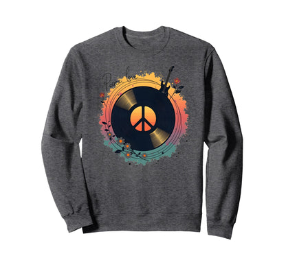 Peace Love Rock N Roll Boho Hippie Sweatshirt - Novelty Apparel Men Women - T-Shirt, Sweatshirt, Hoodie