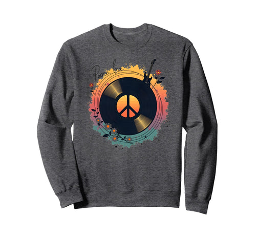 Peace Love Rock N Roll Boho Hippie Sweatshirt - Novelty Apparel Men Women - T-Shirt, Sweatshirt, Hoodie