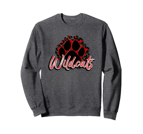 Wildcats Red Black Cheetah Sweatshirt - Casual Everyday Wear Men Women - T-Shirt, Sweatshirt, Hoodie