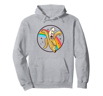 Happy Banana Rainbow Japan Otaku Hoodie - Novelty Apparel for Adults - T-Shirt, Sweatshirt, Hoodie