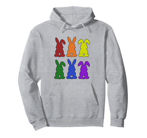 Gay Pride Easter Bunny Lgbtq Lgbt Rainbow Hoodie - Aesthetic Graphic Unisex - T-Shirt, Sweatshirt, Hoodie