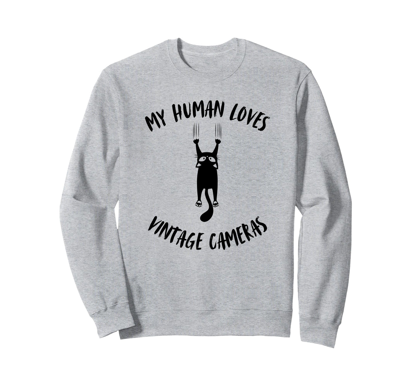 My Human Loves Cameras Cat Parent Sweatshirt - Graphic Print for Adults - T-Shirt, Sweatshirt, Hoodie
