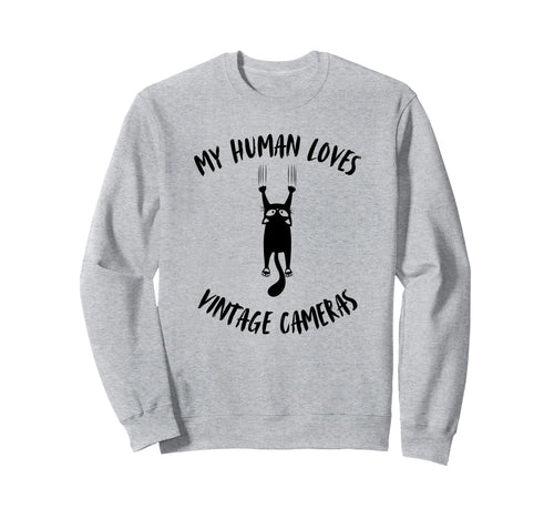 My Human Loves Cameras Cat Parent Sweatshirt - Graphic Print for Adults - T-Shirt, Sweatshirt, Hoodie