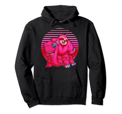 Sloth Turtle Synthwave Animal 90S Hoodie - Aesthetic Graphic for Adults - T-Shirt, Sweatshirt, Hoodie