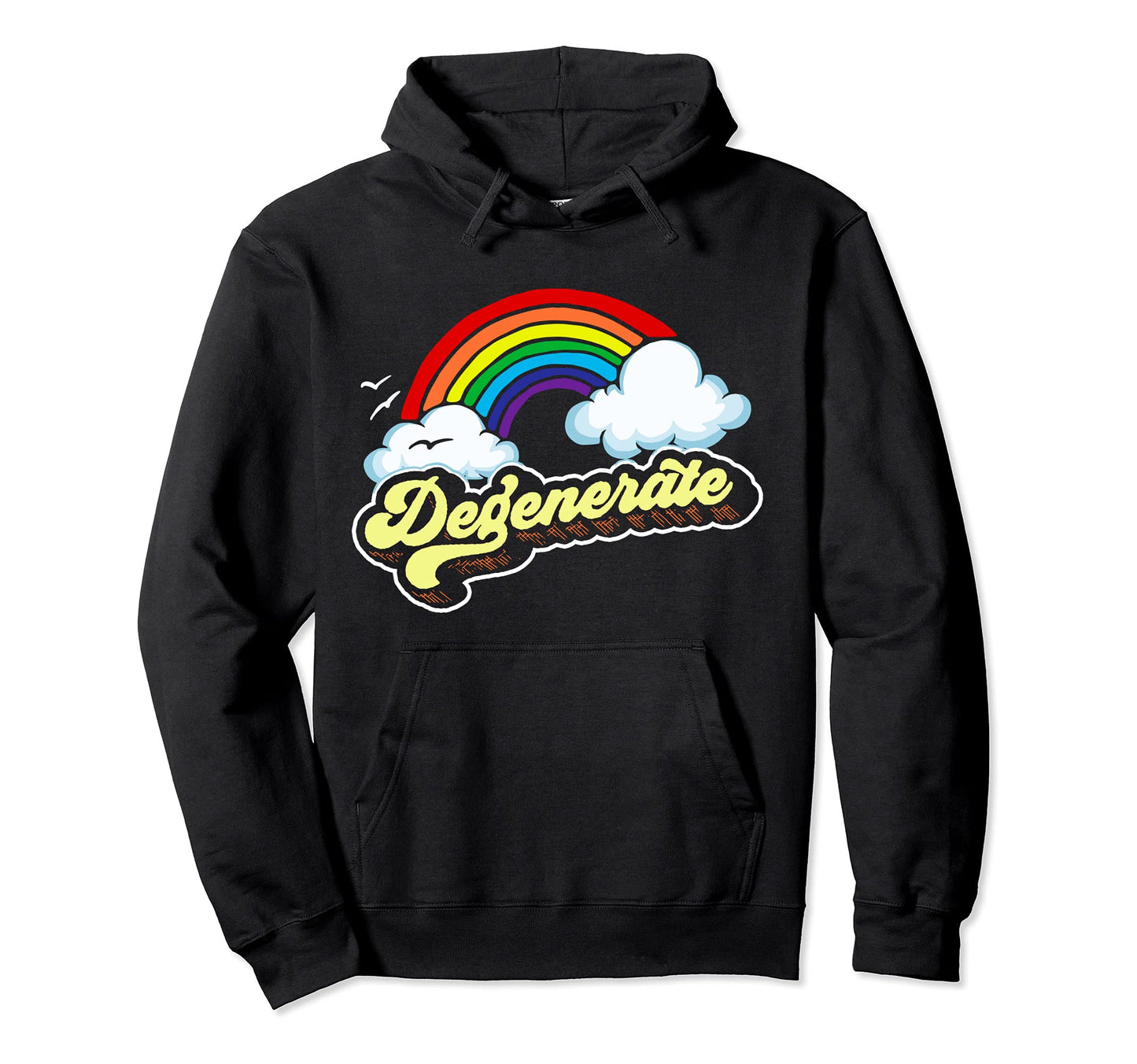 Degenerate Funny Sarcastic 80S Hoodie - Fun Novelty Design for Adults - T-Shirt, Sweatshirt, Hoodie