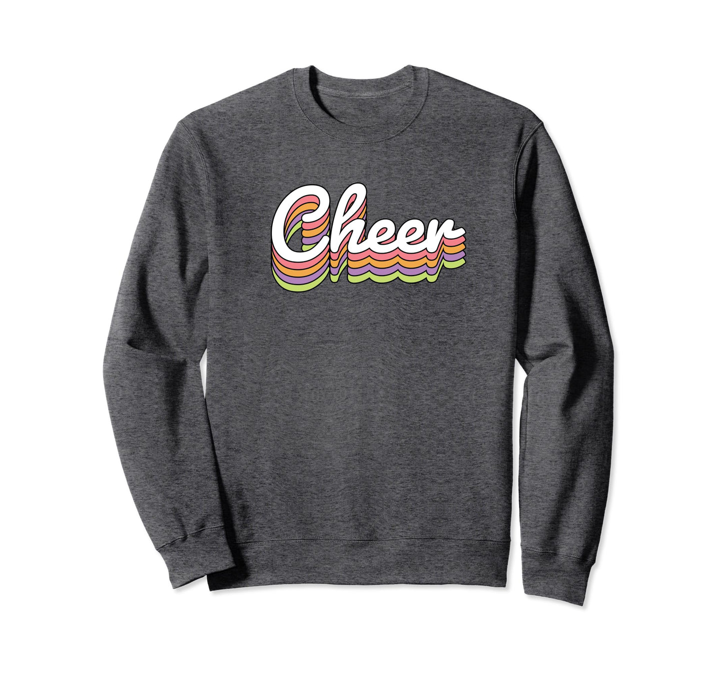 Cheer Rainbow Cheerleader Sweatshirt - Custom Art Print for Adults - T-Shirt, Sweatshirt, Hoodie
