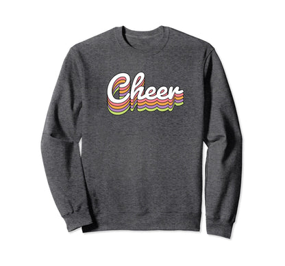 Cheer Rainbow Cheerleader Sweatshirt - Custom Art Print for Adults - T-Shirt, Sweatshirt, Hoodie