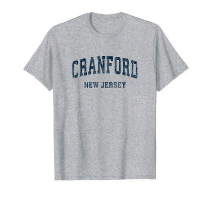 Cranford New Jersey Nj Varsity Sports T-Shirt - Custom Art Print Men Women - T-Shirt, Sweatshirt, Hoodie