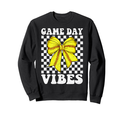 Game Day Vibes Coquette Bow Sweatshirt - Novelty Apparel Men Women - T-Shirt, Sweatshirt, Hoodie