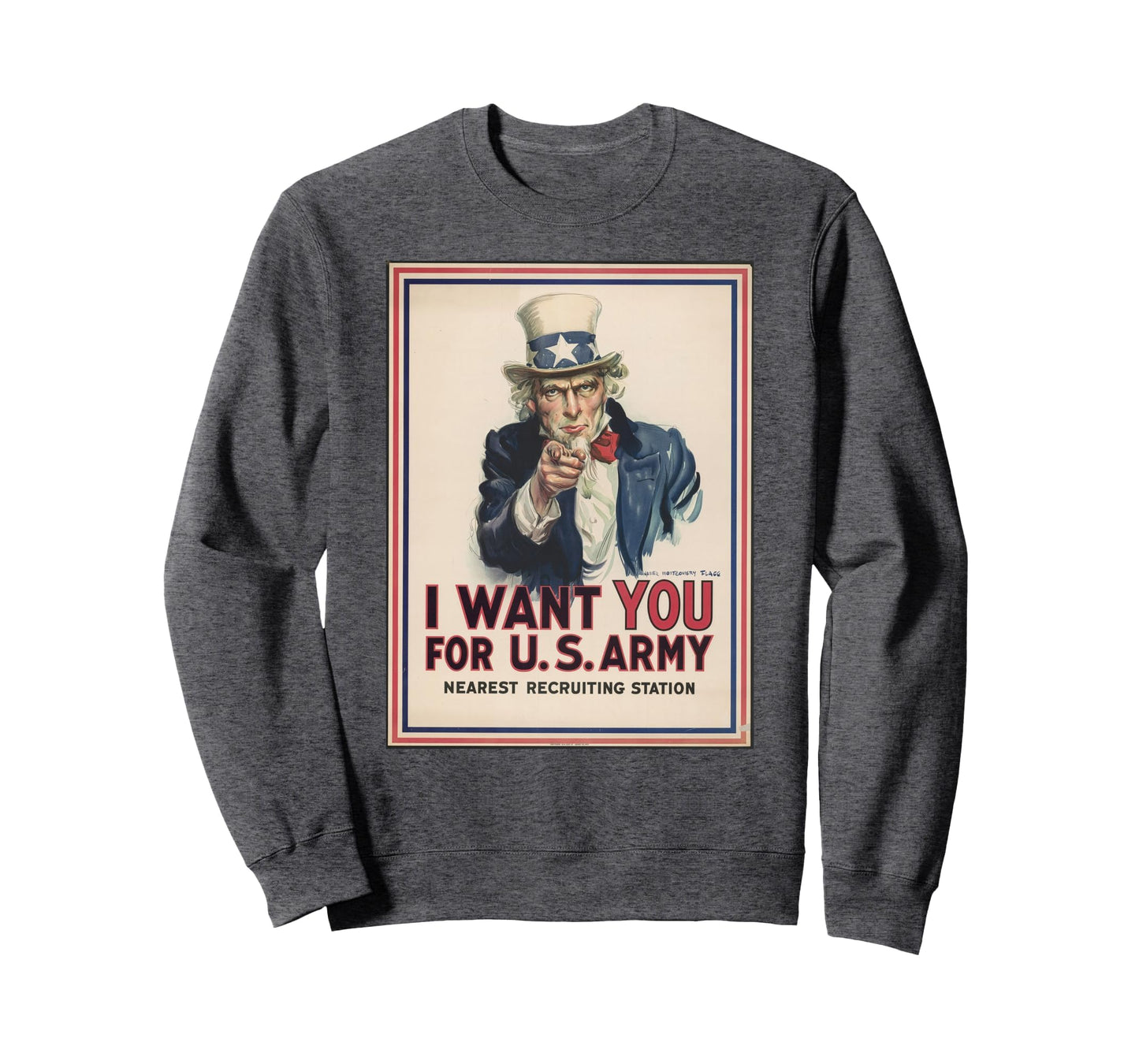 Uncle Sam Pointing Americana Sweatshirt - Streetwear Style for Adults - T-Shirt, Sweatshirt, Hoodie