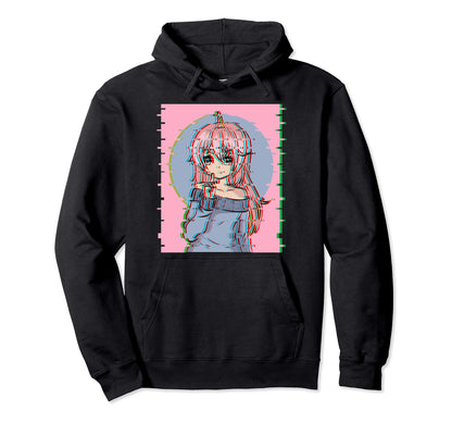 Vaporwave Anime Unicorn Kawaii Aesthetic Hoodie - Graphic Print for Adults - T-Shirt, Sweatshirt, Hoodie