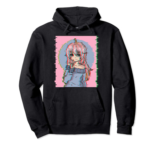 Vaporwave Anime Unicorn Kawaii Aesthetic Hoodie - Graphic Print for Adults - T-Shirt, Sweatshirt, Hoodie