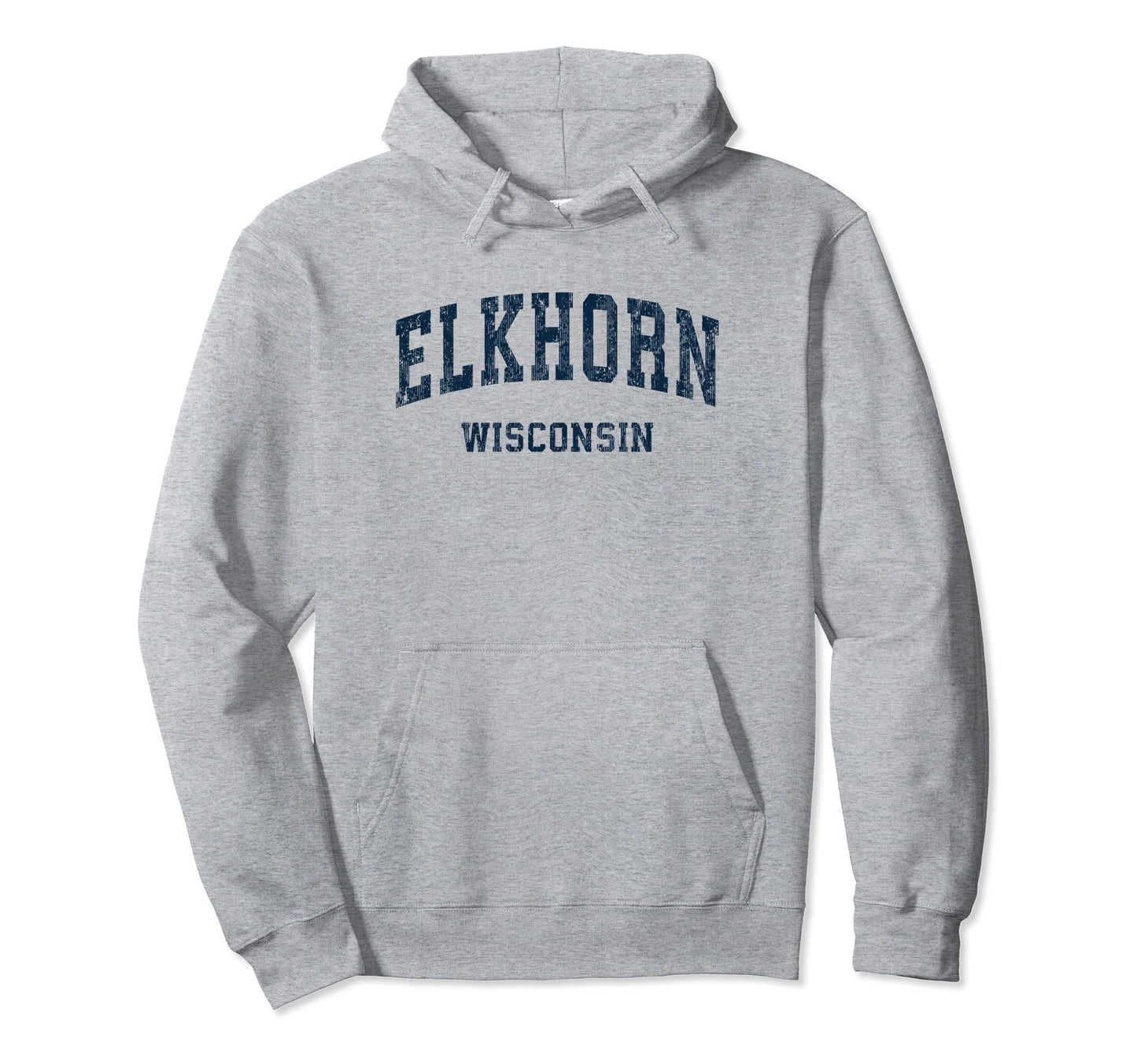 Elkhorn Wisconsin Wi Varsity Sports Hoodie - Streetwear Style for Adults - T-Shirt, Sweatshirt, Hoodie