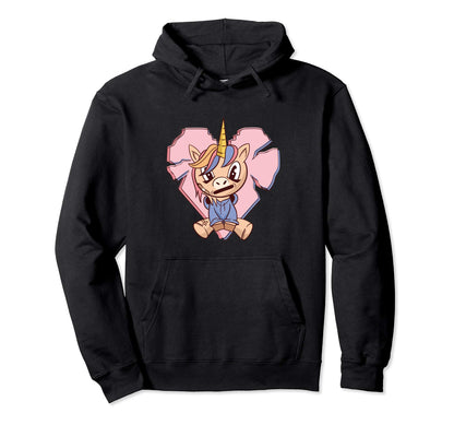 Anime Kawaii Unicorn Hoodie - Minimalist Print for Adults - T-Shirt, Sweatshirt, Hoodie