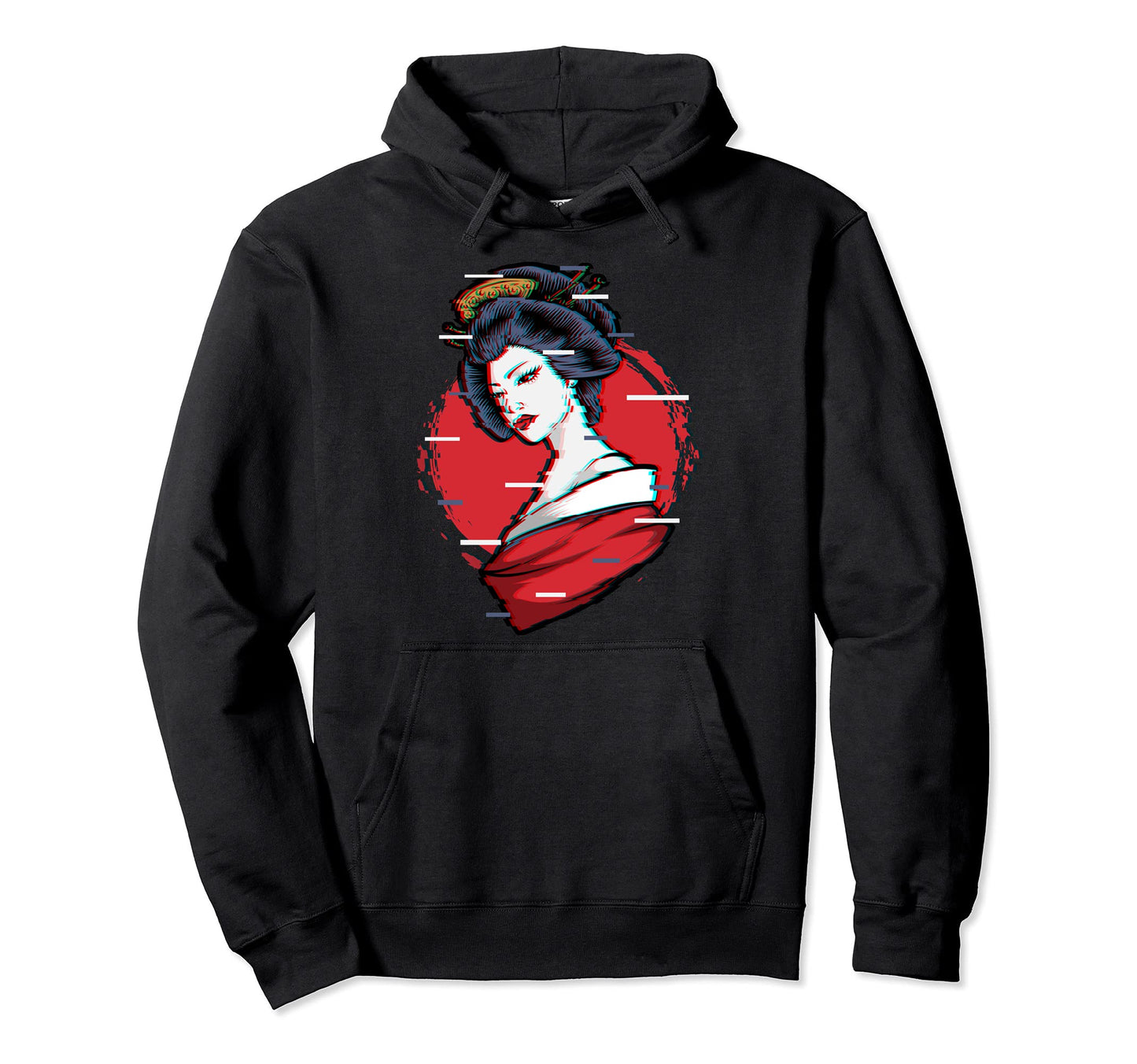 Kawaii Geisha Japanese Traditional Hoodie - Streetwear Style for Adults - T-Shirt, Sweatshirt, Hoodie