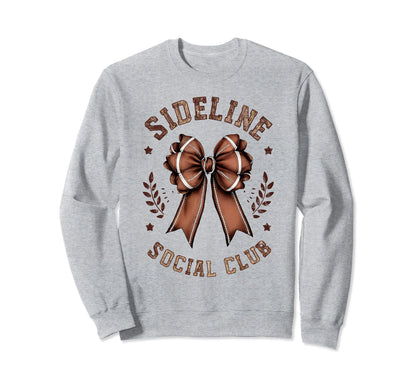 Womens Moms Coquette Bow Football Lover Sweatshirt - Graphic Print Unisex - T-Shirt, Sweatshirt, Hoodie