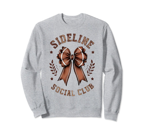 Womens Moms Coquette Bow Football Lover Sweatshirt - Graphic Print Unisex - T-Shirt, Sweatshirt, Hoodie