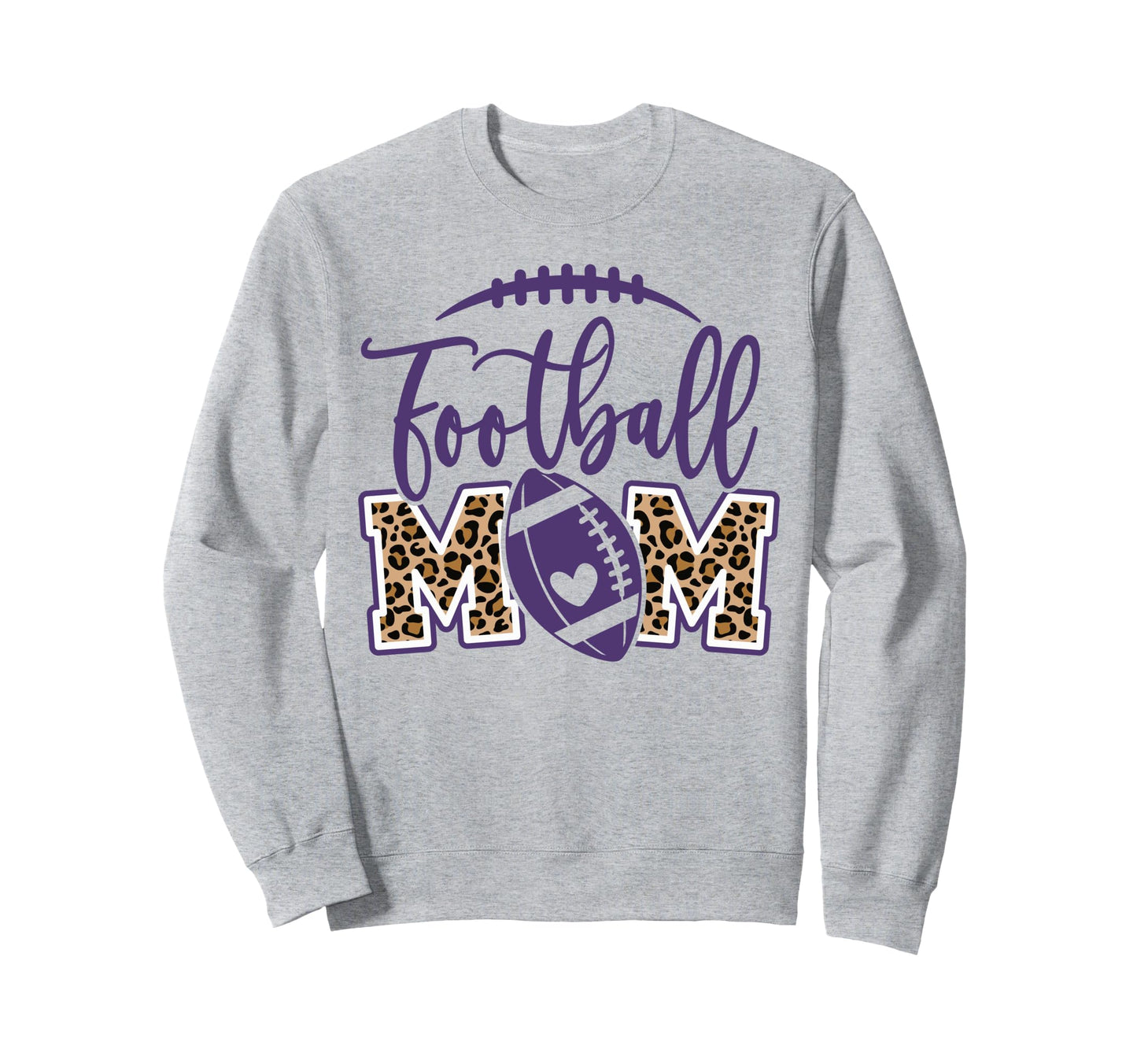 Game Day Leopard White And Purple Sweatshirt - Graphic Print Men Women - T-Shirt, Sweatshirt, Hoodie
