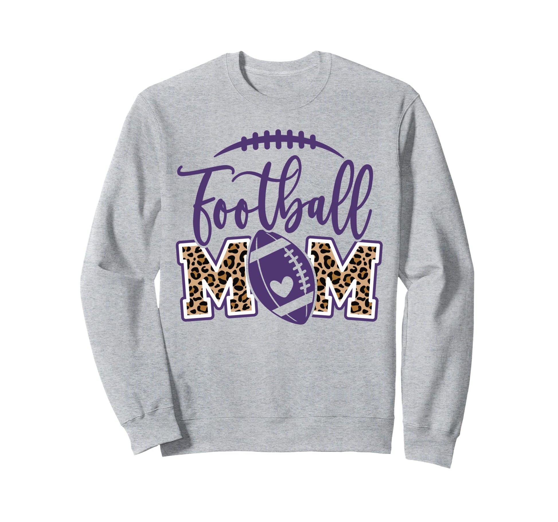 Game Day Leopard White And Purple Sweatshirt - Graphic Print Men Women - T-Shirt, Sweatshirt, Hoodie