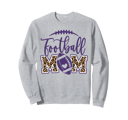 Game Day Leopard White And Purple Sweatshirt - Graphic Print Men Women - T-Shirt, Sweatshirt, Hoodie