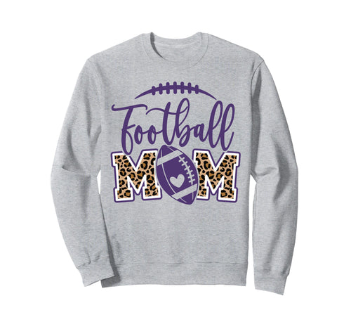 Game Day Leopard White And Purple Sweatshirt - Graphic Print Men Women - T-Shirt, Sweatshirt, Hoodie