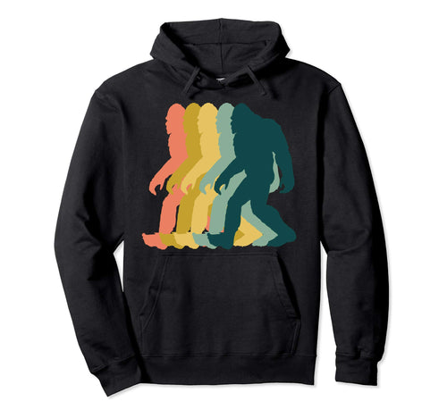 1970S Rainbow Bigfoot Silhouette Hoodie - Casual Everyday Wear Men Women - T-Shirt, Sweatshirt, Hoodie
