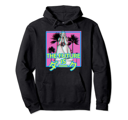 Vaporwave Gothic Statue Future Is Dark Hoodie - Streetwear Style Unisex - T-Shirt, Sweatshirt, Hoodie