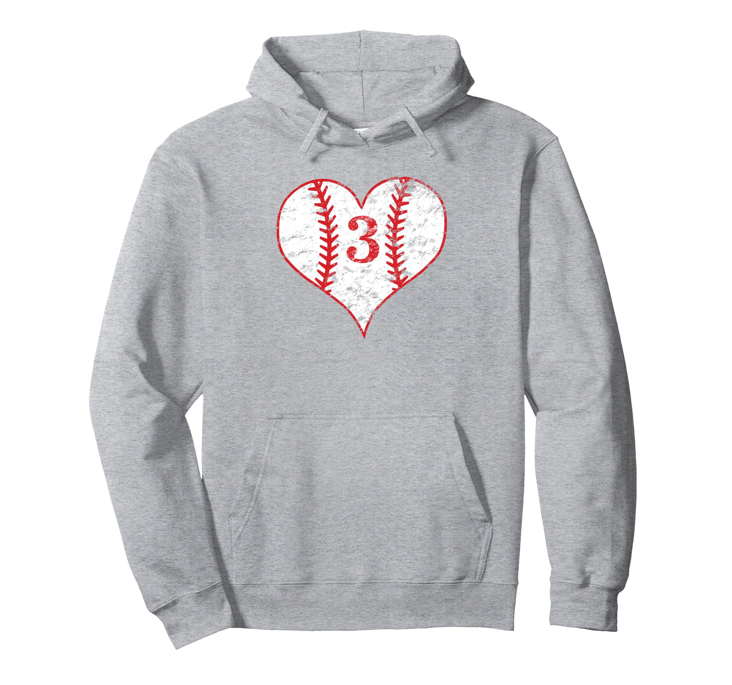 Love Baseball Mom 3 Heart 3Rd Birthday Hoodie - Graphic Print for Adults - T-Shirt, Sweatshirt, Hoodie