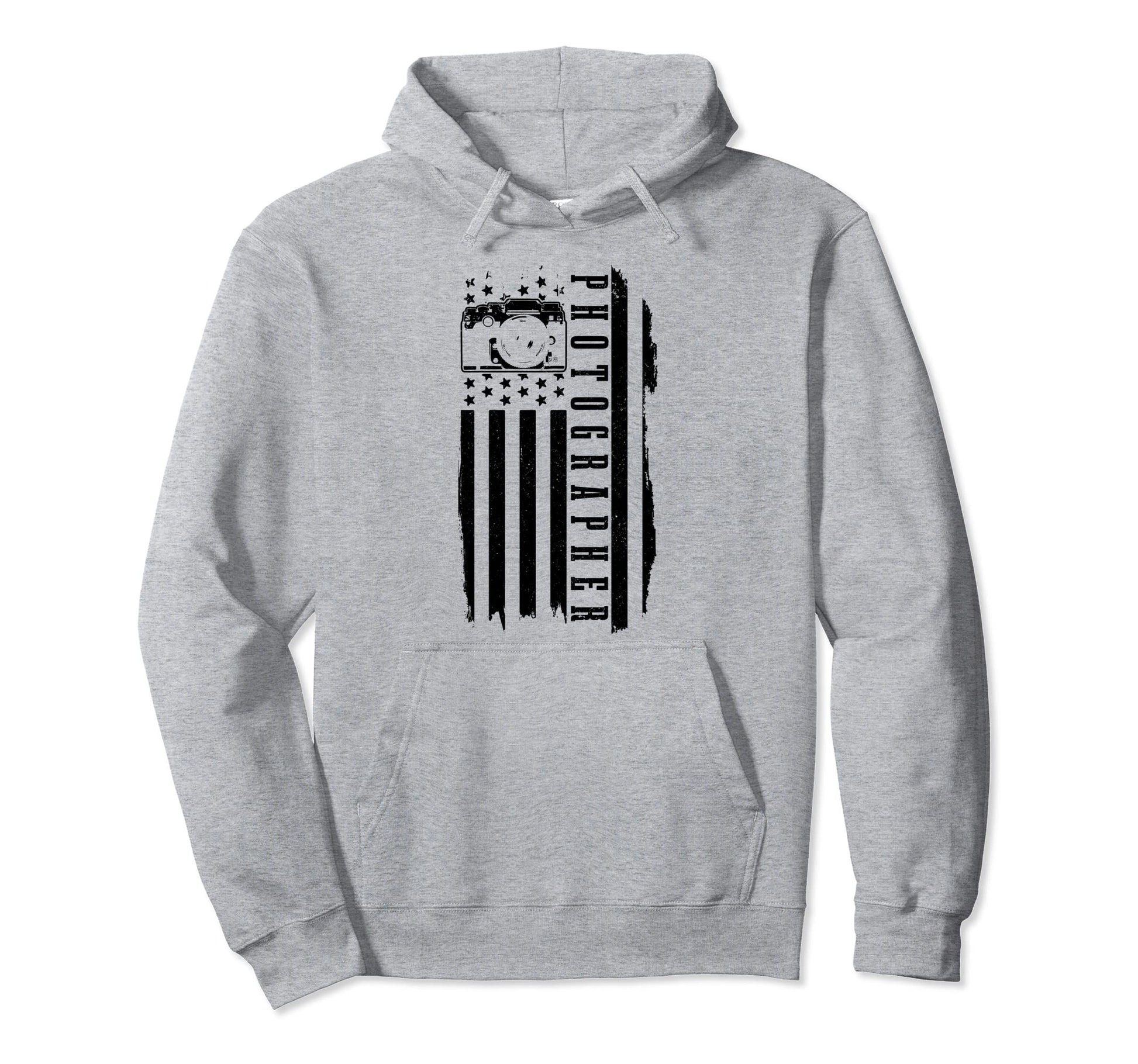 Patriotic Photographer Us Flag Camera Hoodie - Minimalist Print Men Women - T-Shirt, Sweatshirt, Hoodie