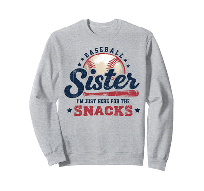 Funny Game Day Baseball Sister Sweatshirt - Casual Everyday Wear Men Women - T-Shirt, Sweatshirt, Hoodie