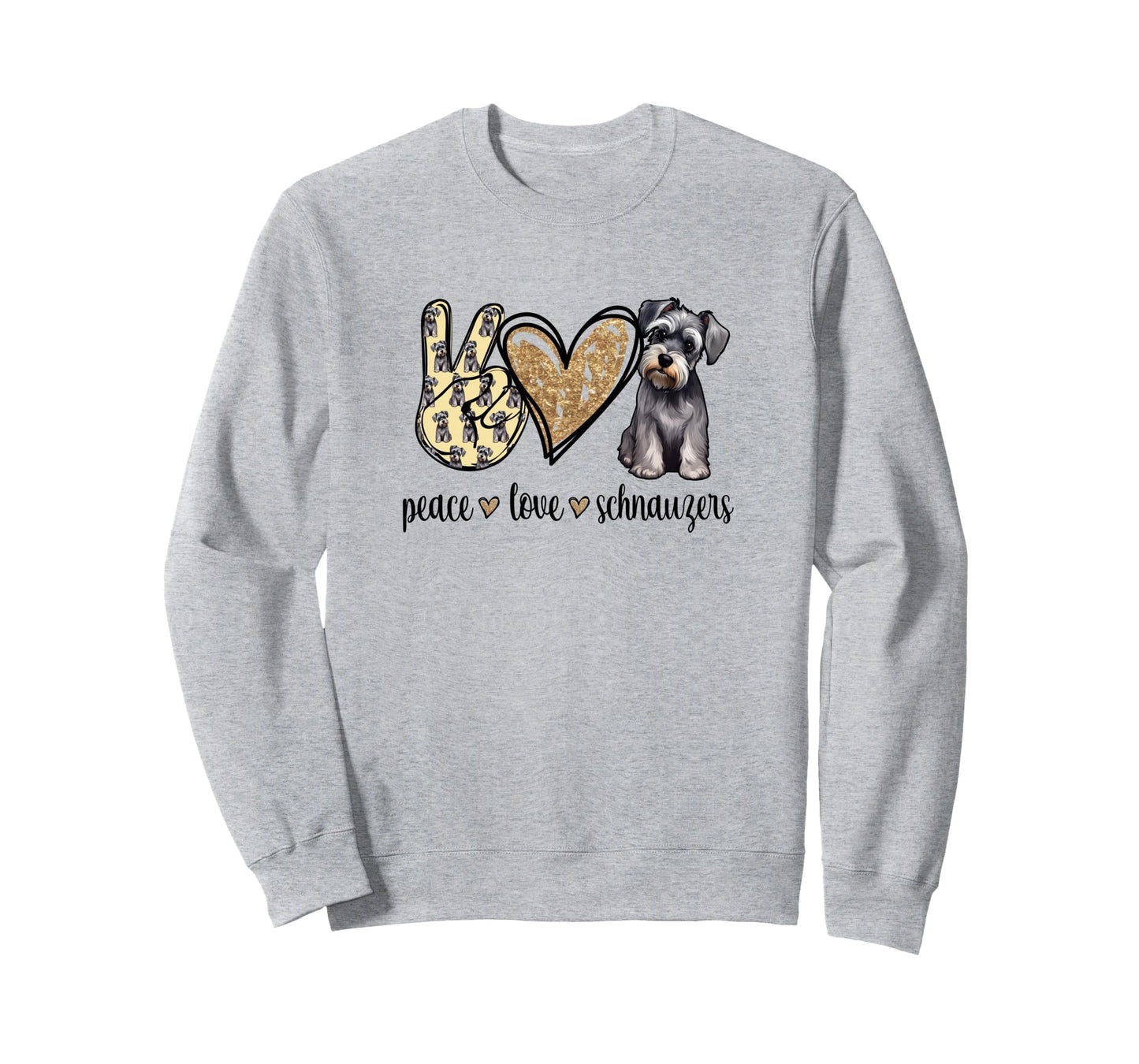 Funny Womens Peace Love Miniature Sweatshirt - Custom Art Print Men Women - T-Shirt, Sweatshirt, Hoodie