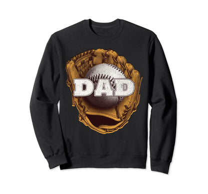 Baseball Dad Father Parent Player Game Sweatshirt - Graphic Print Unisex - T-Shirt, Sweatshirt, Hoodie
