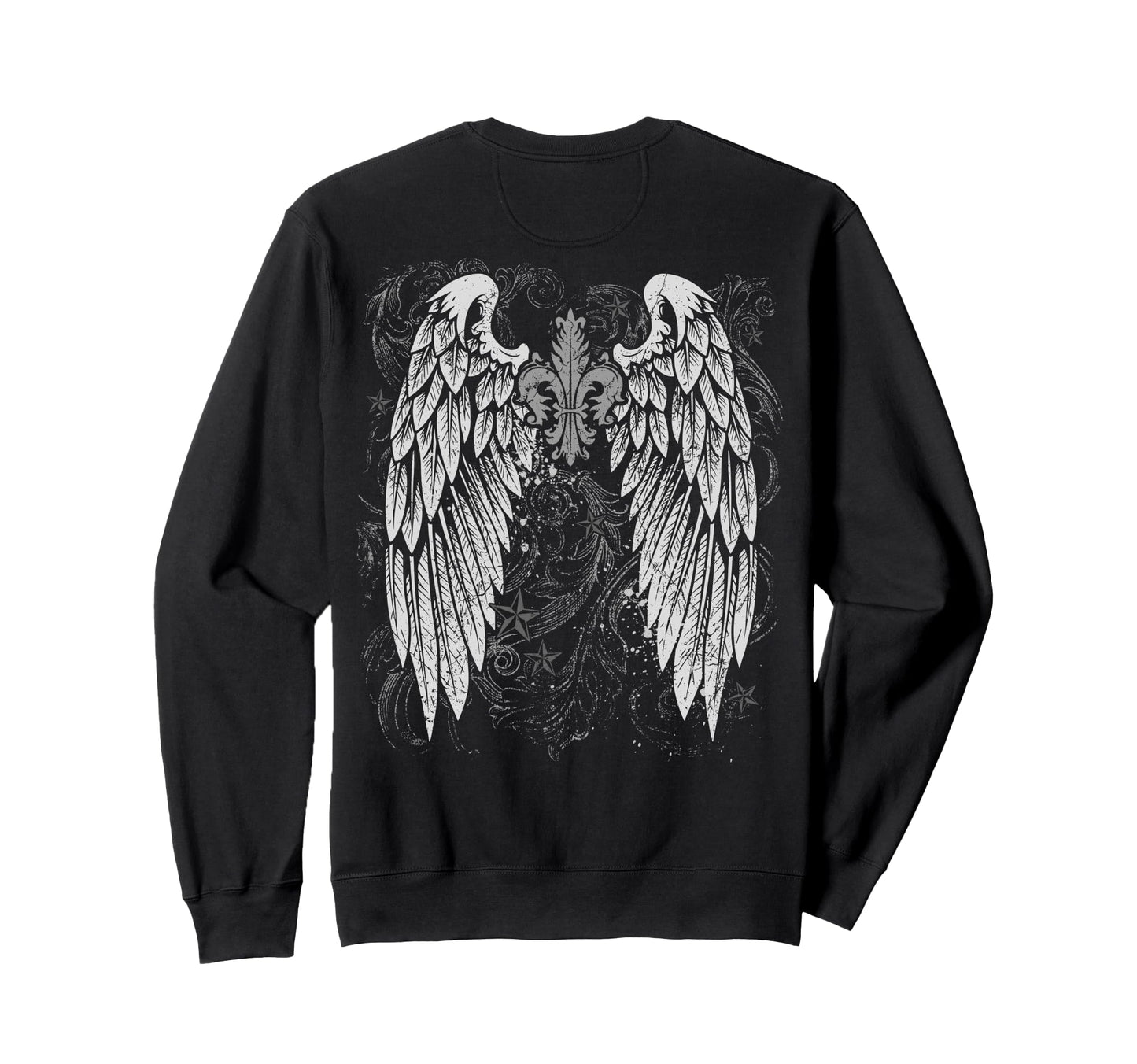 Grunge Wings Angel Back Y2K 2000S Sweatshirt - Unique Graphic for Adults - T-Shirt, Sweatshirt, Hoodie