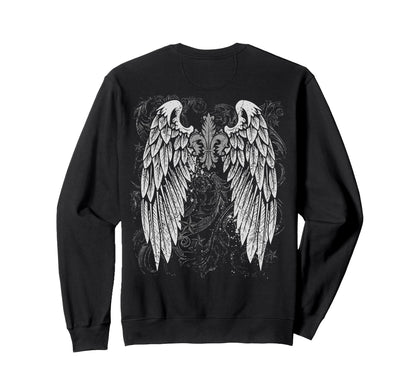 Grunge Wings Angel Back Y2K 2000S Sweatshirt - Unique Graphic for Adults - T-Shirt, Sweatshirt, Hoodie