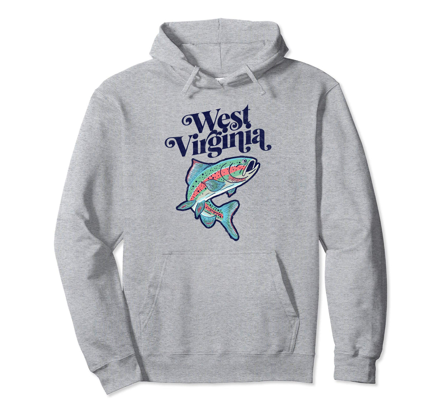 West Virginia Rainbow Trout Fishing Hoodie - Custom Art Print for Adults - T-Shirt, Sweatshirt, Hoodie