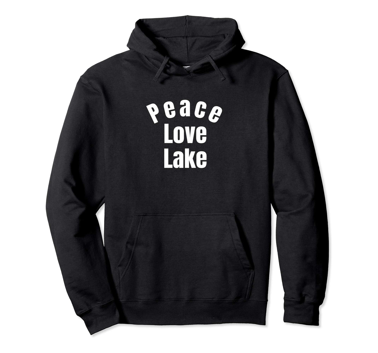 Lake Lovers Peace Love Lake Hoodie - Aesthetic Graphic Men Women - T-Shirt, Sweatshirt, Hoodie