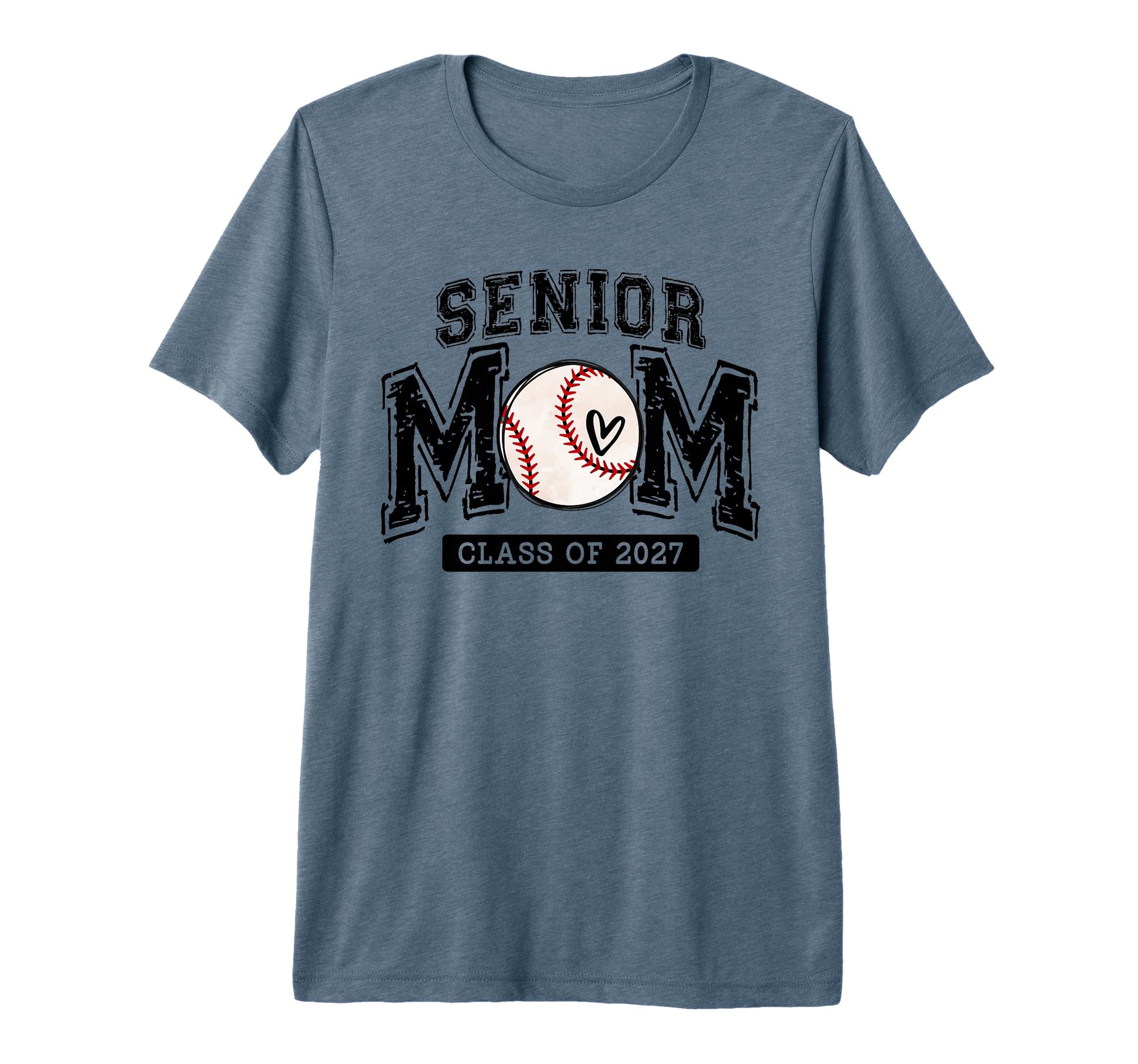 Senior Baseball Mom Class 2027 Senior T-Shirt - Custom Art Print Unisex - T-Shirt, Sweatshirt, Hoodie