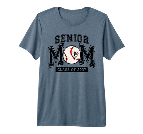 Senior Baseball Mom Class 2027 Senior T-Shirt - Custom Art Print Unisex - T-Shirt, Sweatshirt, Hoodie