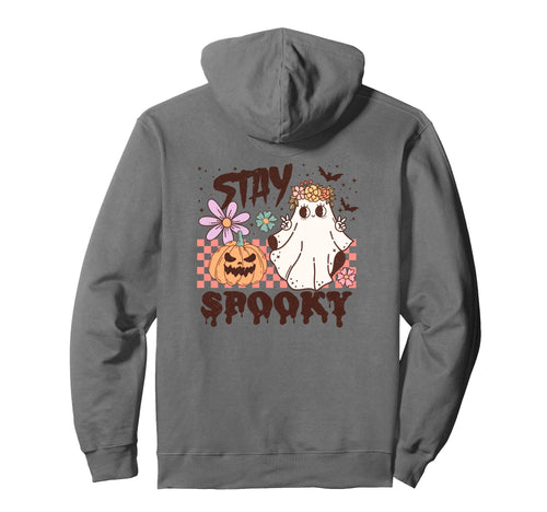 Halloween Stay Spooky Rainbow Hoodie - Casual Everyday Wear for Adults - T-Shirt, Sweatshirt, Hoodie