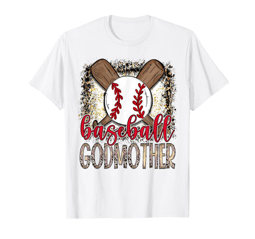 Baseball Godmother Leopard Proud Ball T-Shirt - Trendy Graphic Unisex - T-Shirt, Sweatshirt, Hoodie