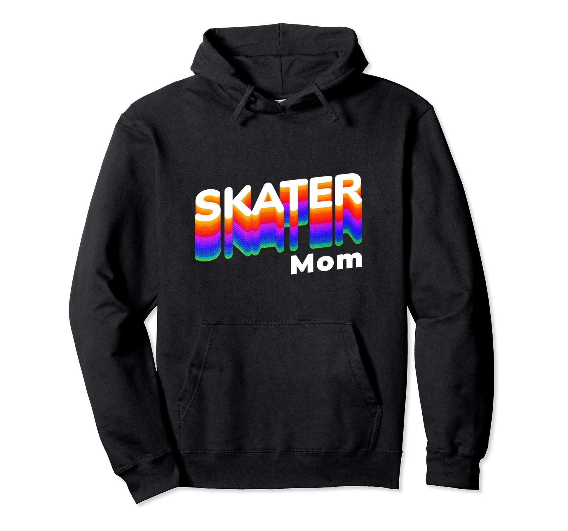 Skateboarding Gamer Mom 80S Rainbow Hoodie - Fun Novelty Design for Adults - T-Shirt, Sweatshirt, Hoodie