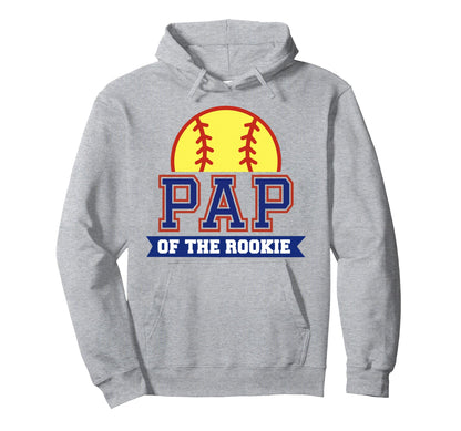 Pap Rookie 1St Birthday Softball Theme Hoodie - Streetwear Style Unisex - T-Shirt, Sweatshirt, Hoodie