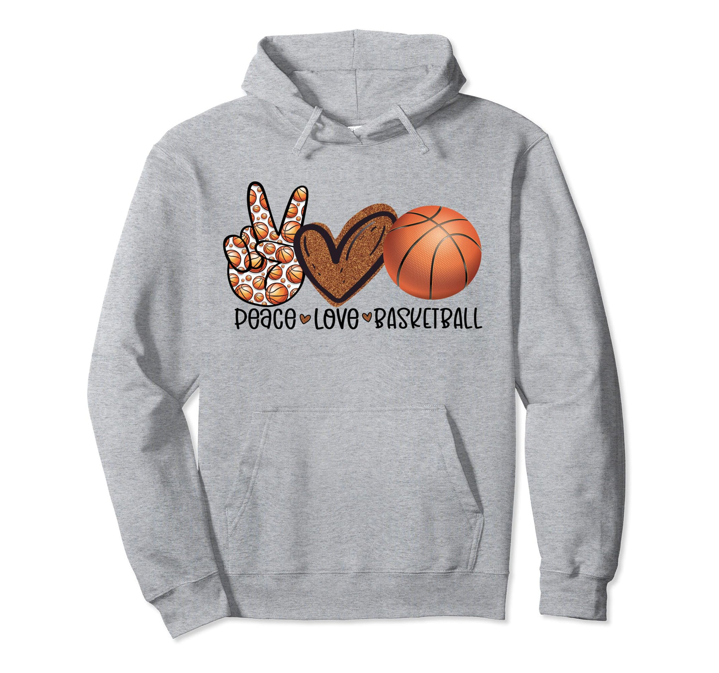 Peace Love Basketball Mom Sport Coach Hoodie - Custom Art Print Unisex - T-Shirt, Sweatshirt, Hoodie