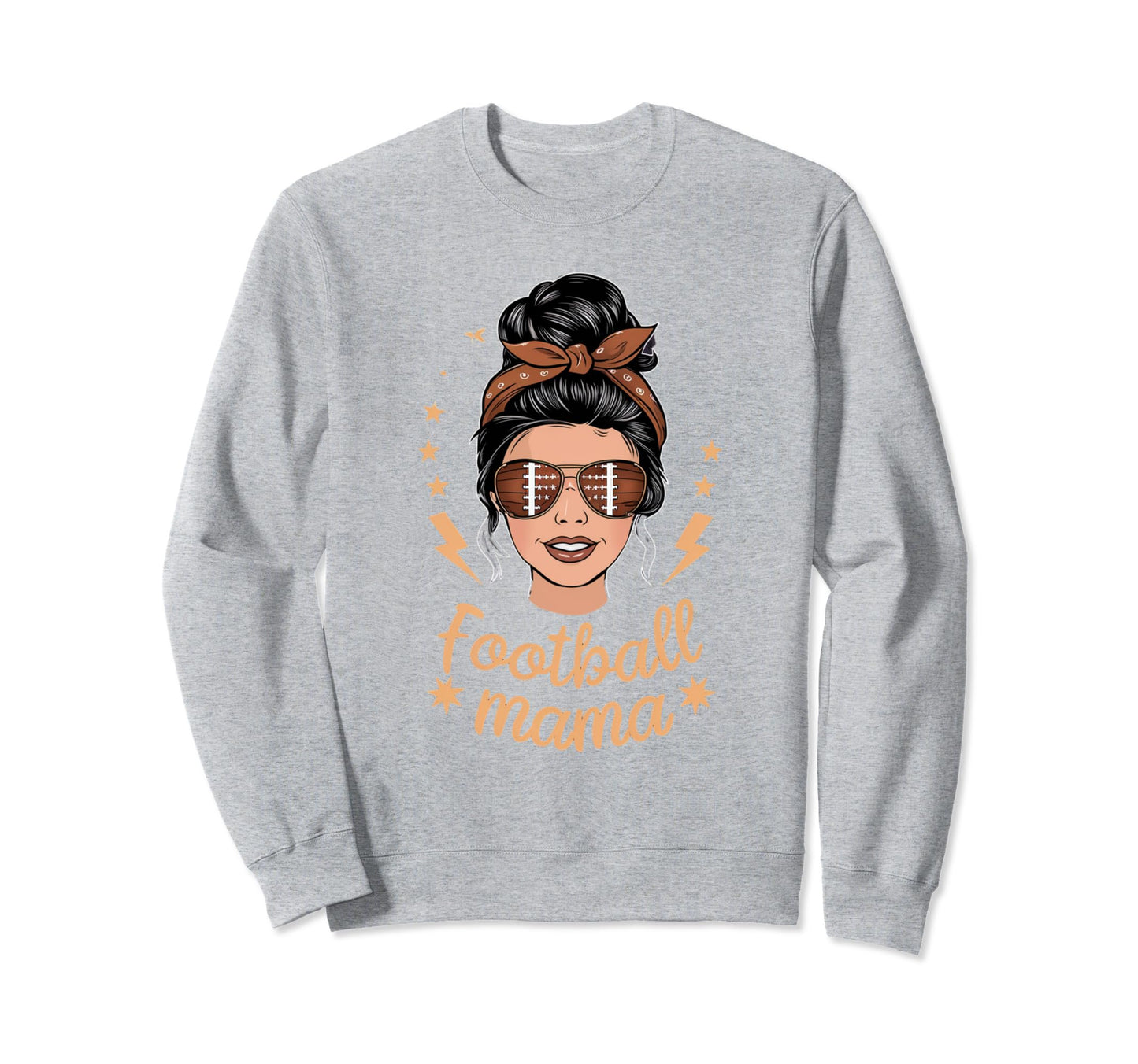 Womens Moms Coquette Bow Football Sweatshirt - Custom Art Print for Adults - T-Shirt, Sweatshirt, Hoodie