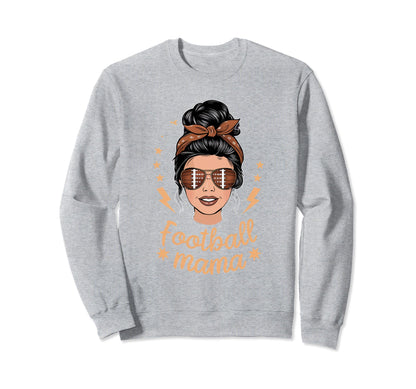 Womens Moms Coquette Bow Football Sweatshirt - Custom Art Print for Adults - T-Shirt, Sweatshirt, Hoodie