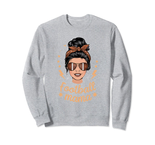 Womens Moms Coquette Bow Football Sweatshirt - Custom Art Print for Adults - T-Shirt, Sweatshirt, Hoodie