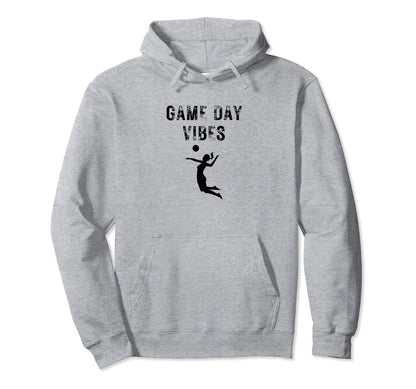 Volleyball Gameday Vibes Mom And Dad Hoodie - Fun Novelty Design Men Women - T-Shirt, Sweatshirt, Hoodie